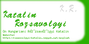 katalin rozsavolgyi business card